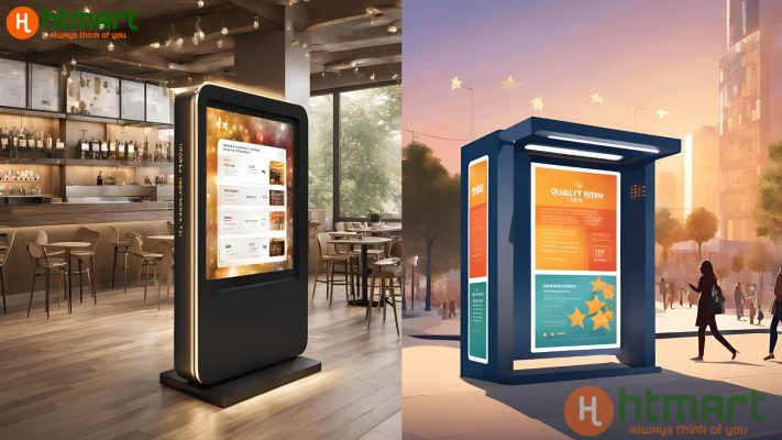 Hình ảnh mô tả màn hình kiosk đánh giá chất lượng